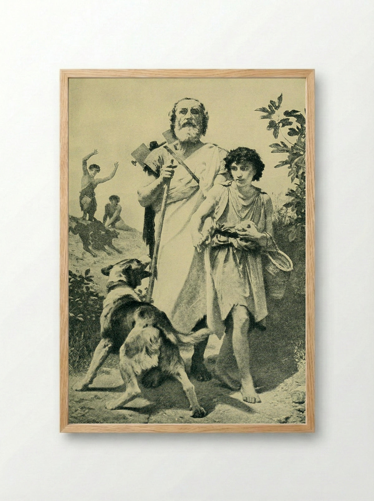 Homer and his Guide - William-Adolphe Bouguereau - Framed Print Wood