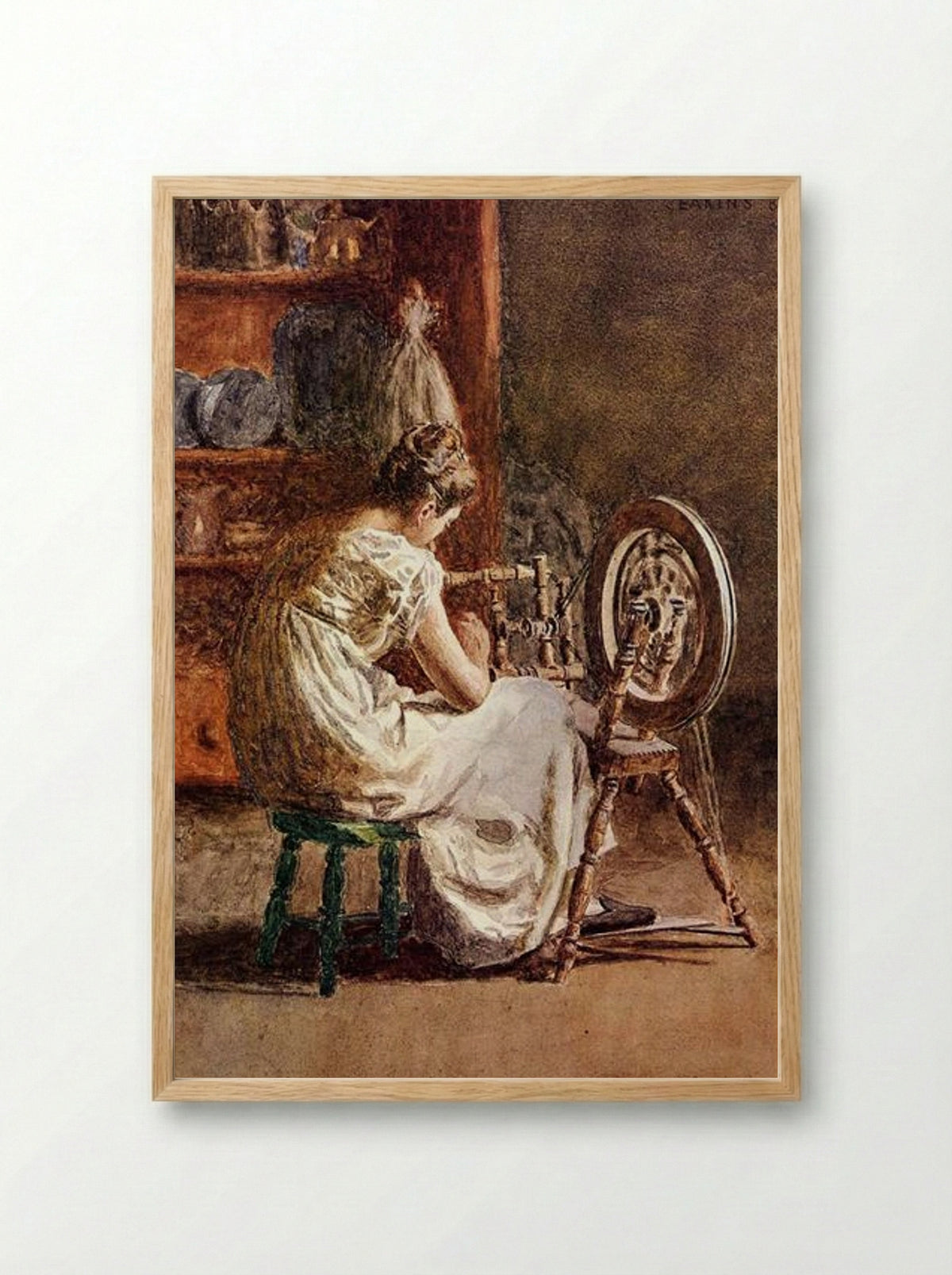 Homespun - Thomas Eakins - Framed Print Wood