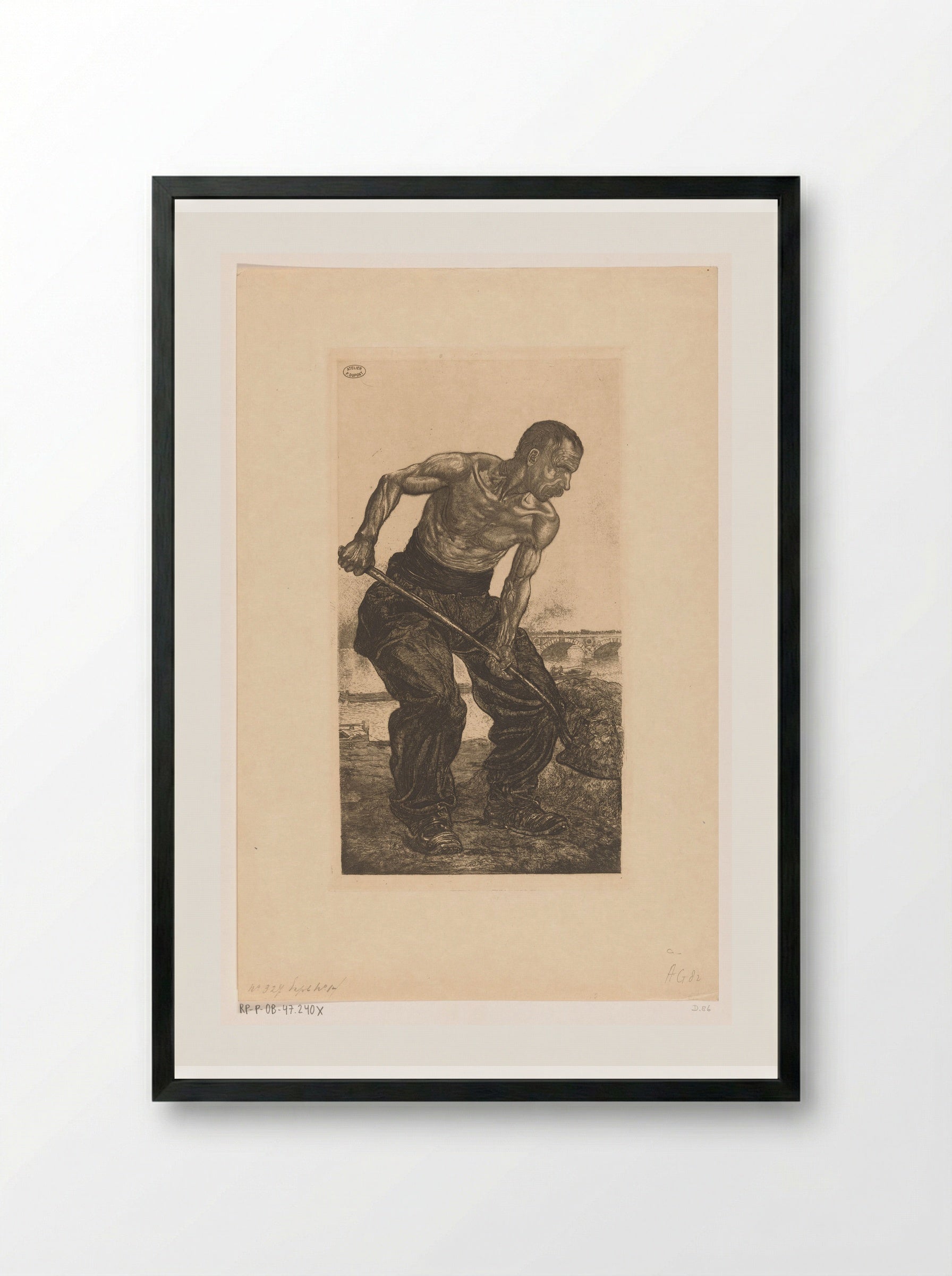 Homme de Peine - Pieter Dupont - Framed Print Black