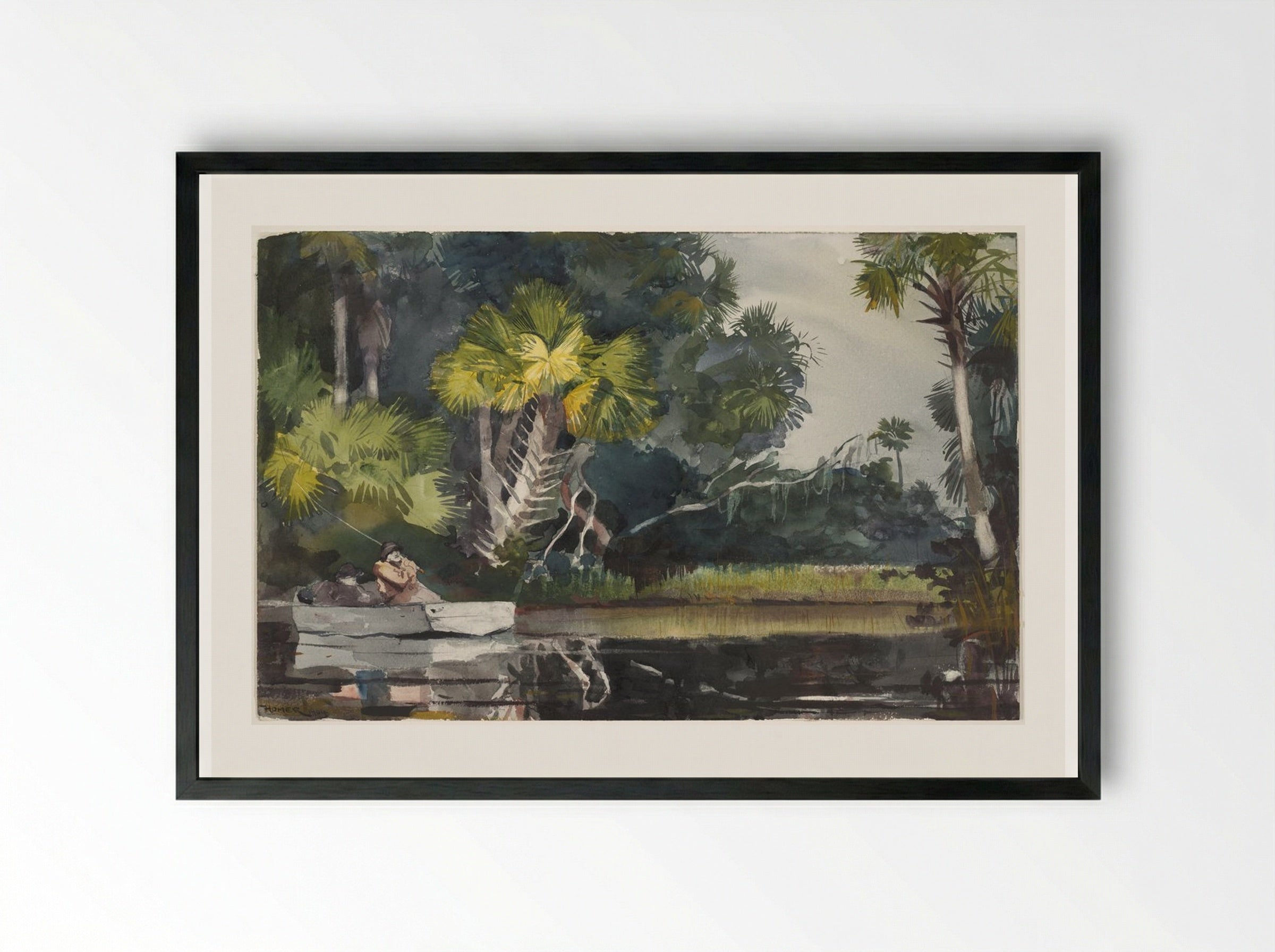 Homosassa Jungle - Winslow Homer - Framed Print Black