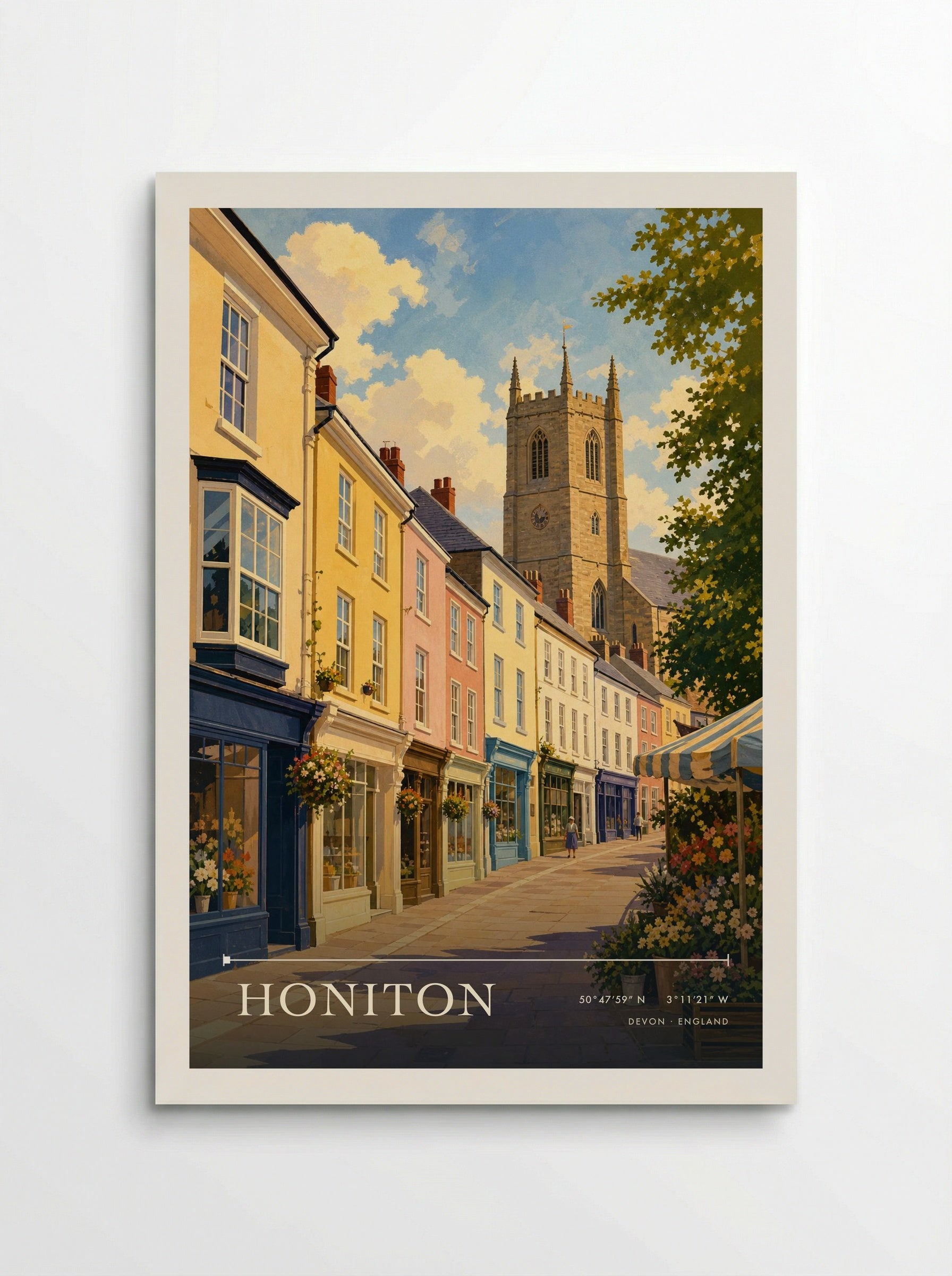 Honiton Devon England Travel Poster - Poster