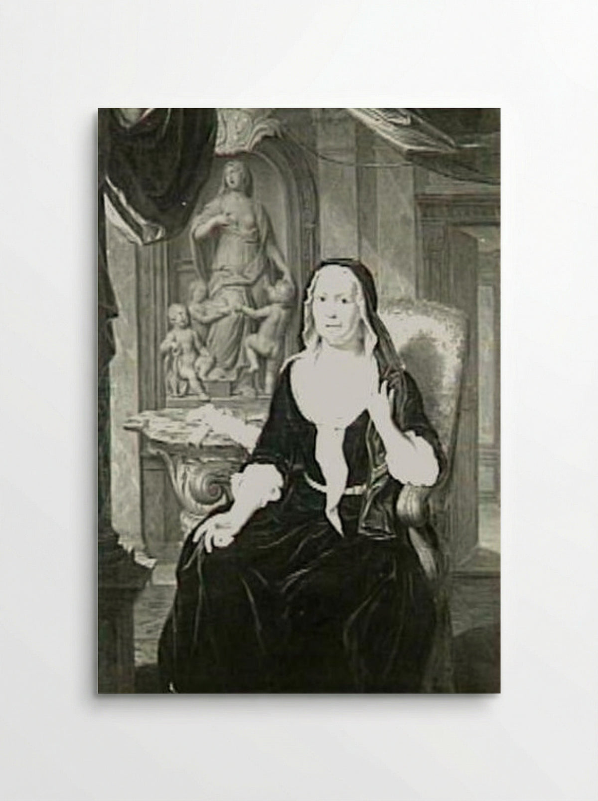 Hoofd van een elegante herderin met hoed - Hieronymus van der Mij - Poster