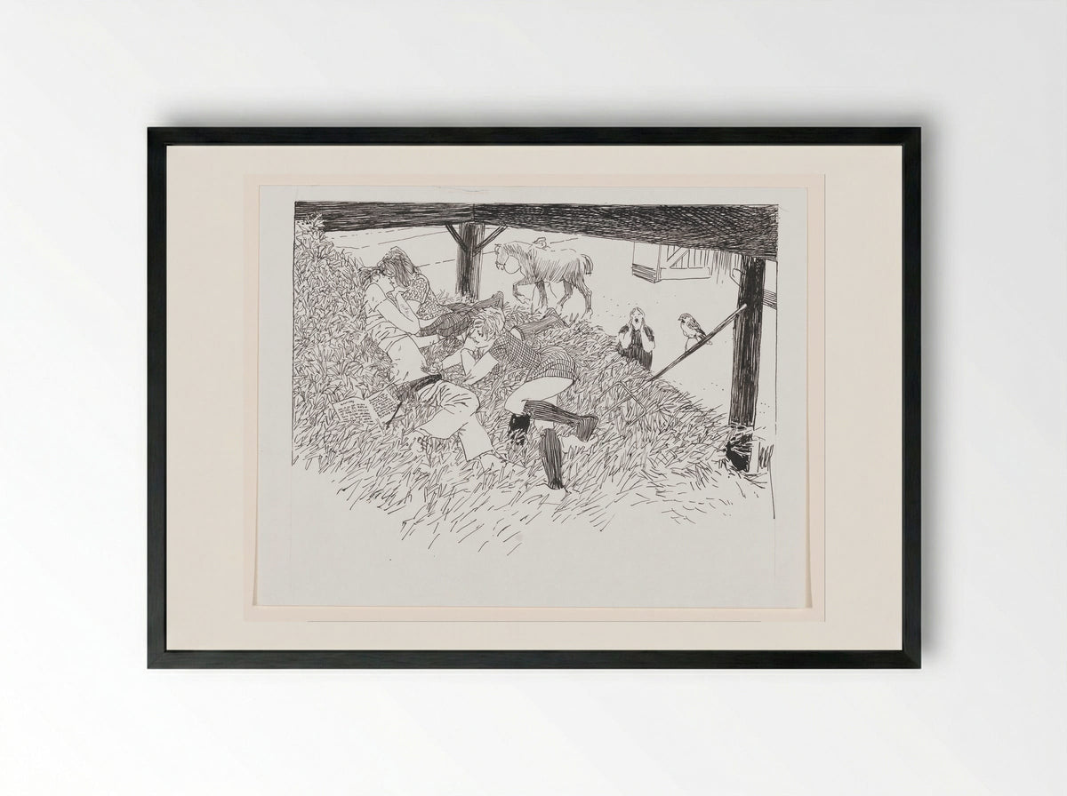 Hooikoorts (Hay Fever) - Peter van Straaten - Framed Print Black