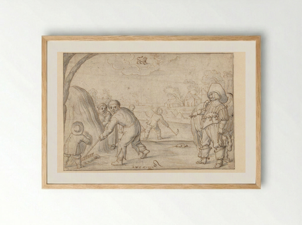 Hooimaand (July) - Evert Wyntgis - Framed Print Wood