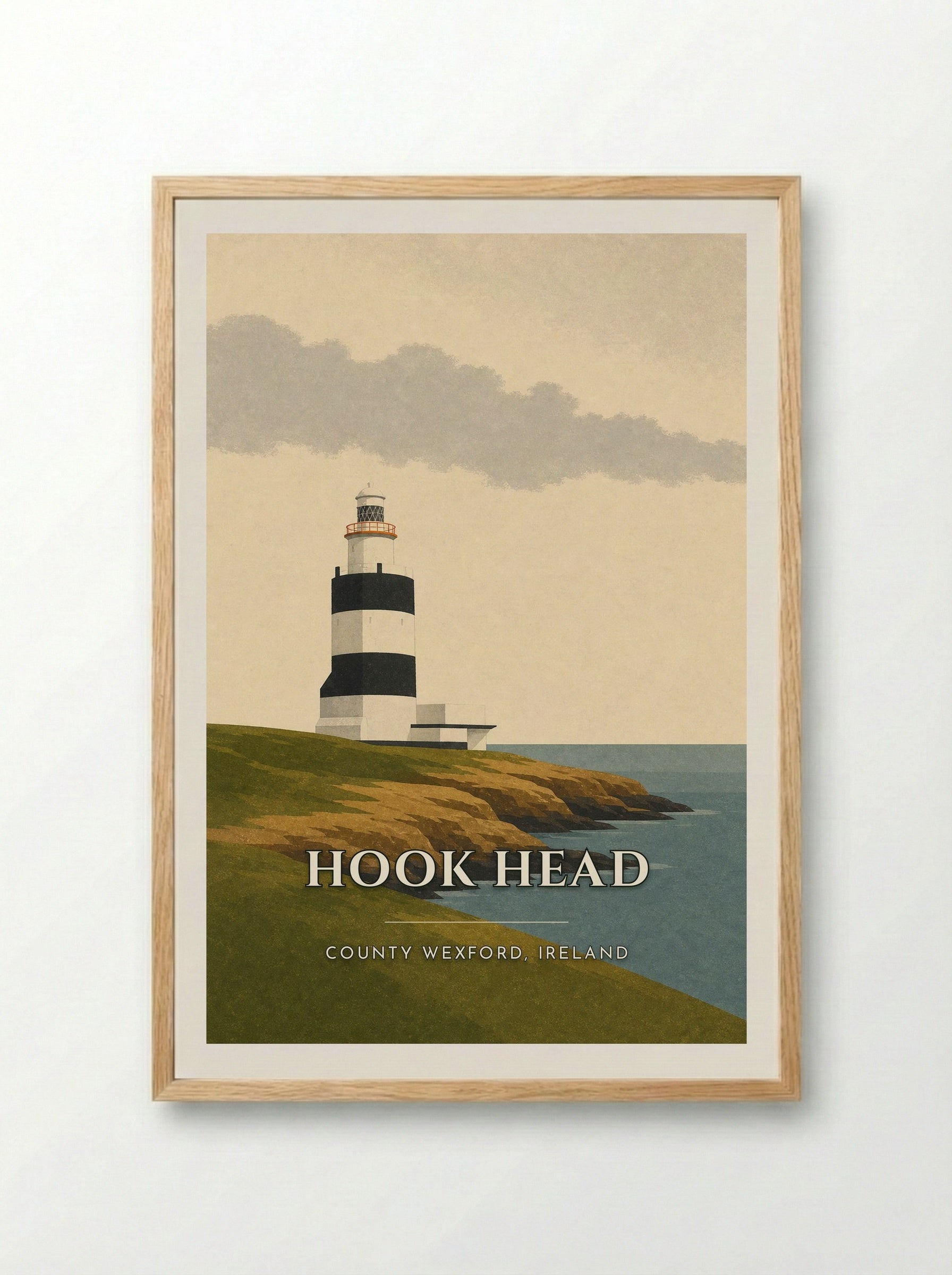 Hook Head Travel Poster Artwork - Framed Print Wood