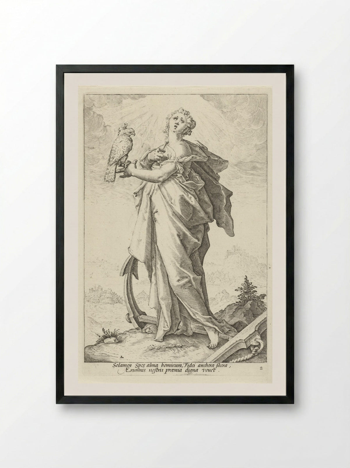 Hoop (Spes) - Claes Jansz. Visscher (II) - Framed Print Black