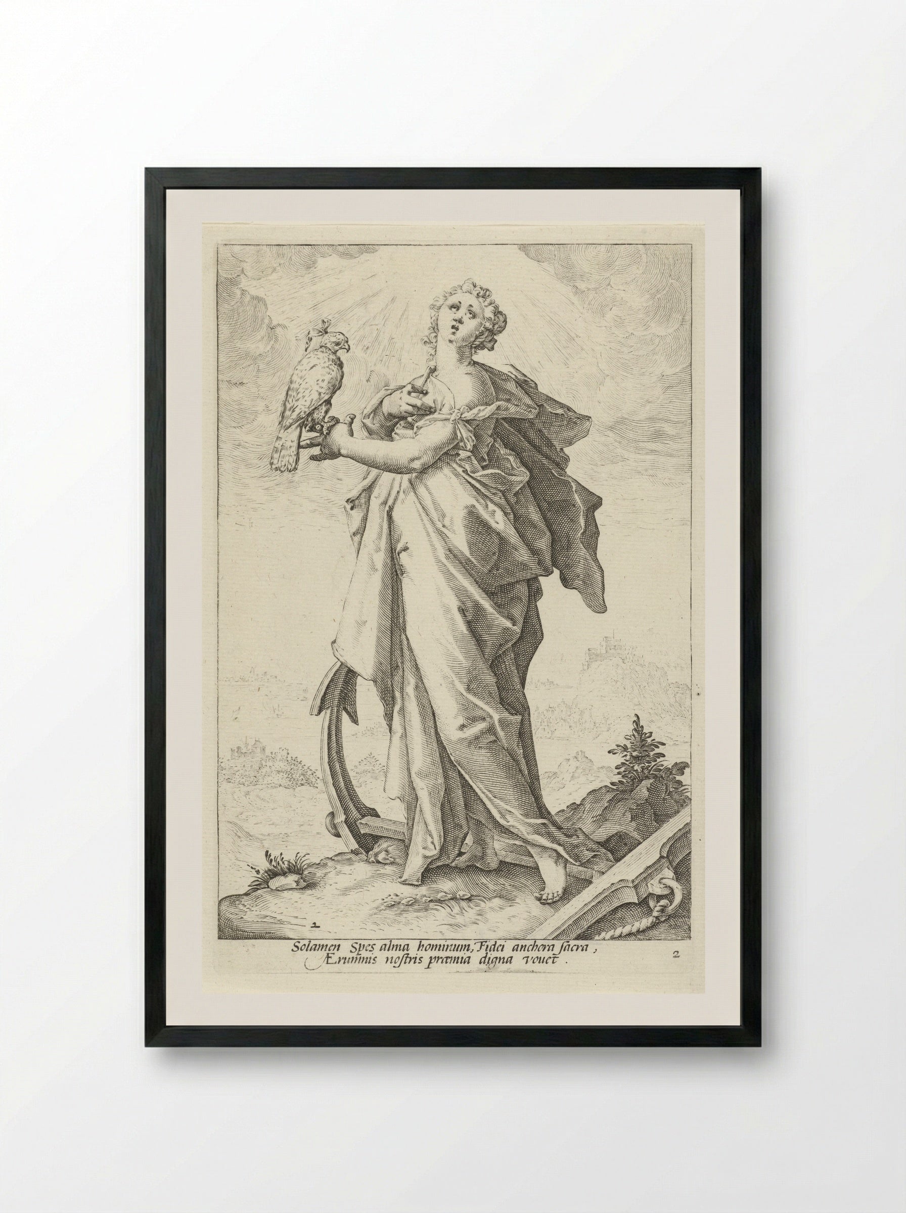 Hoop (Spes) - Claes Jansz. Visscher (II) - Framed Print Black