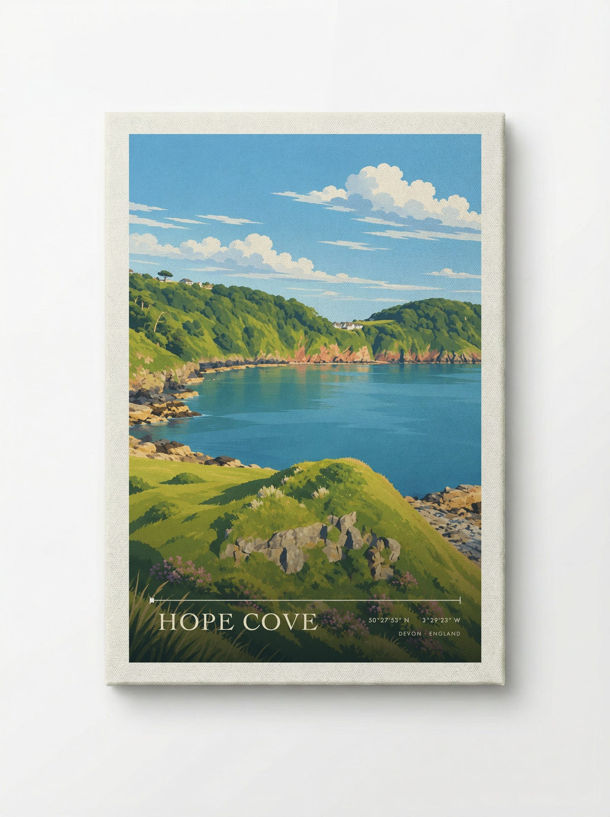Hope Cove, Devon | Travel Poster - Canvas