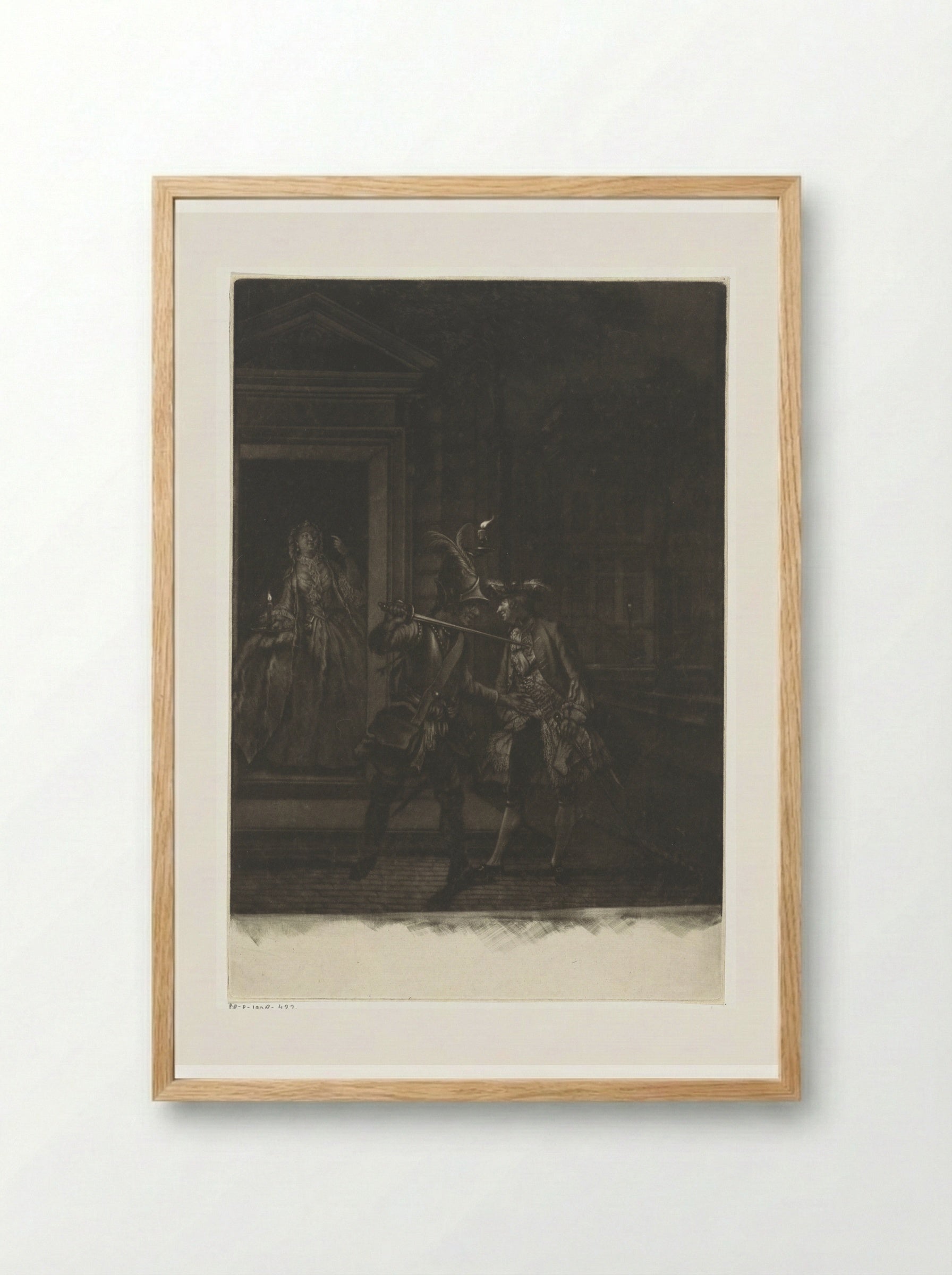 Hopman Ulrich of de bedrogen gierigheid: de omkoping - Cornelis Ploos van Amstel - Framed Print Wood
