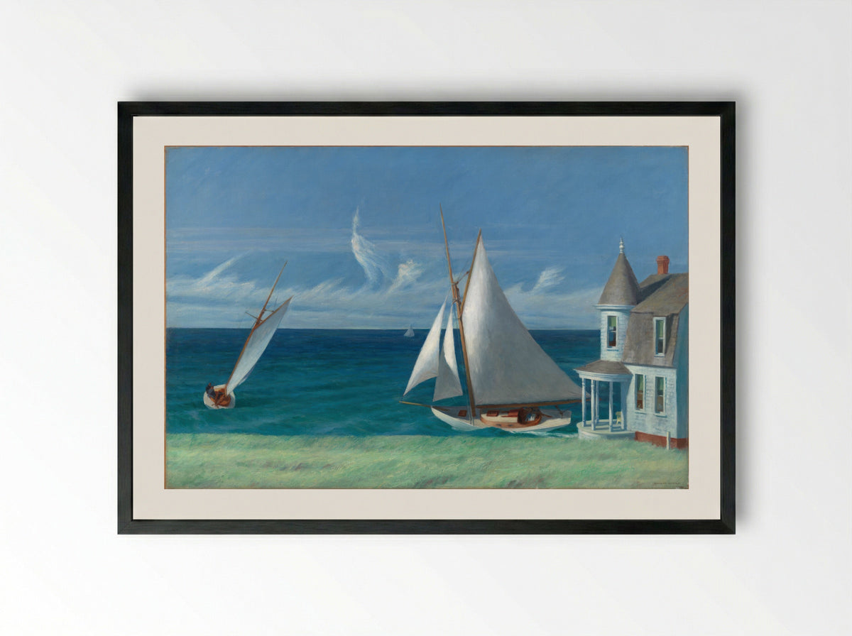 The Lee Shore - Edward Hopper - Framed Print Black [HQ 7793503d44ae]