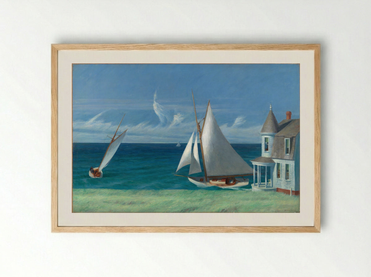 The Lee Shore - Edward Hopper - Framed Print Wood [HQ 7793503d44ae]