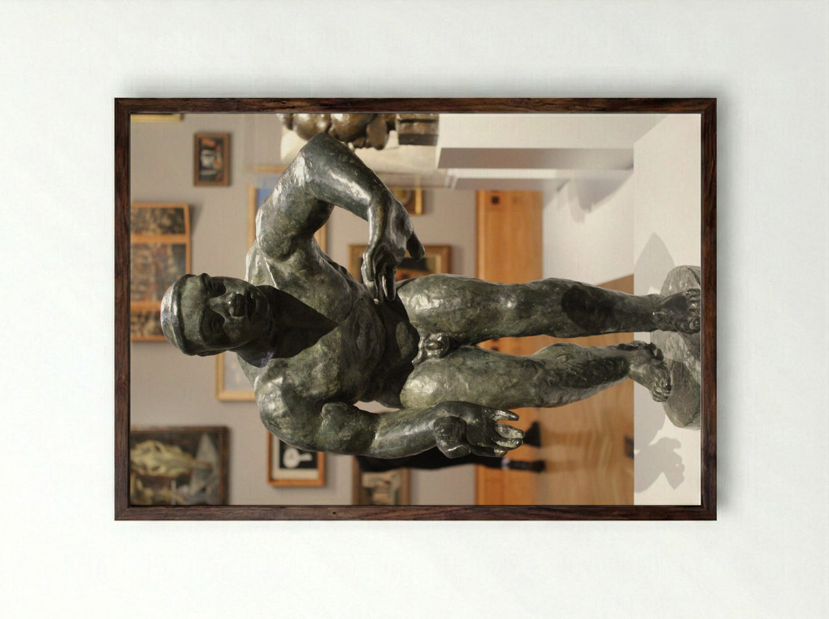Horace Brodzky - Henri Gaudier-Brzeska - Framed Print Dark Wood