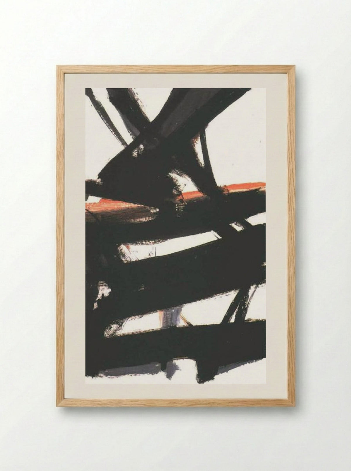 Horizontal Rust - Franz Kline - Framed Print Wood