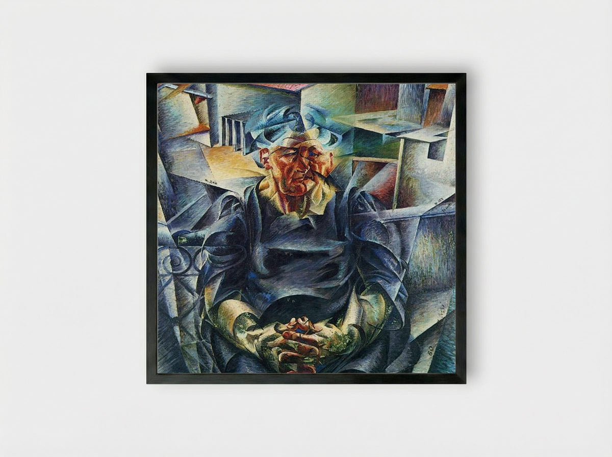 Horizontal Volumes - Umberto Boccioni - Framed Print Black