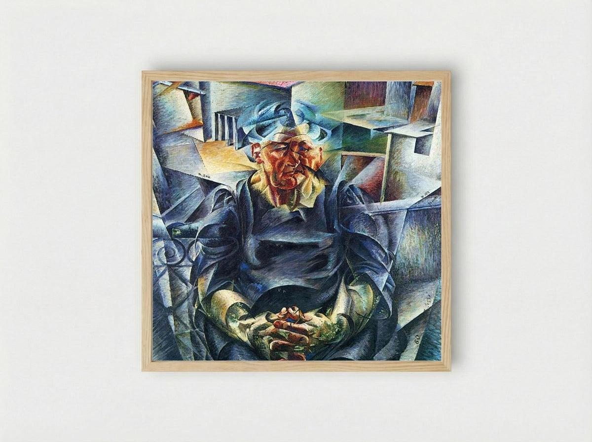 Horizontal Volumes - Umberto Boccioni - Framed Print Wood