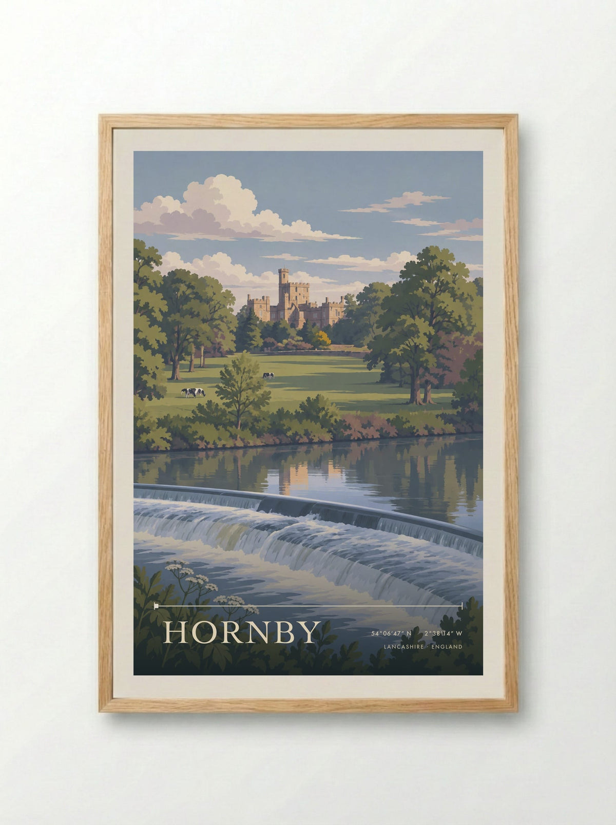 Hornby, Lancashire | Travel Poster - Framed Print Wood