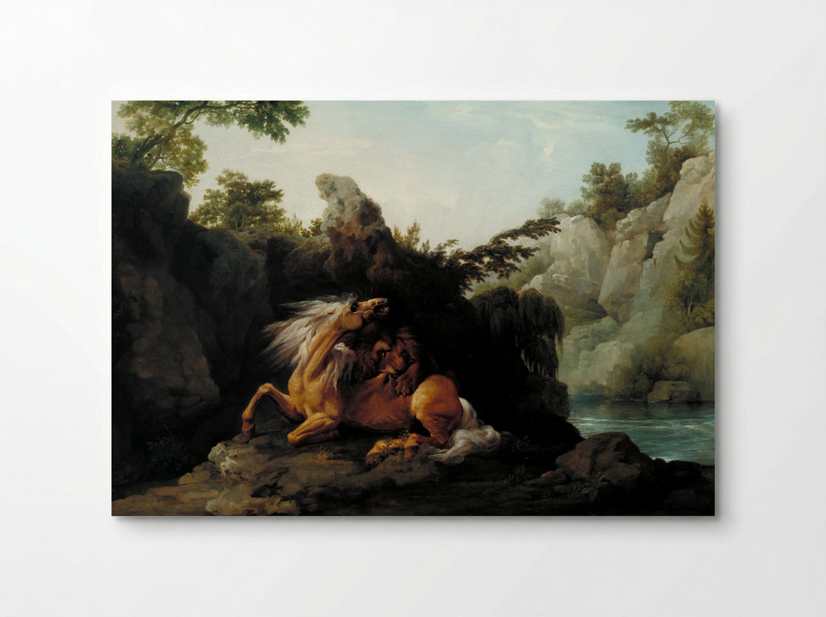 Horse Devoured by a Lion - George Stubbs - Poster