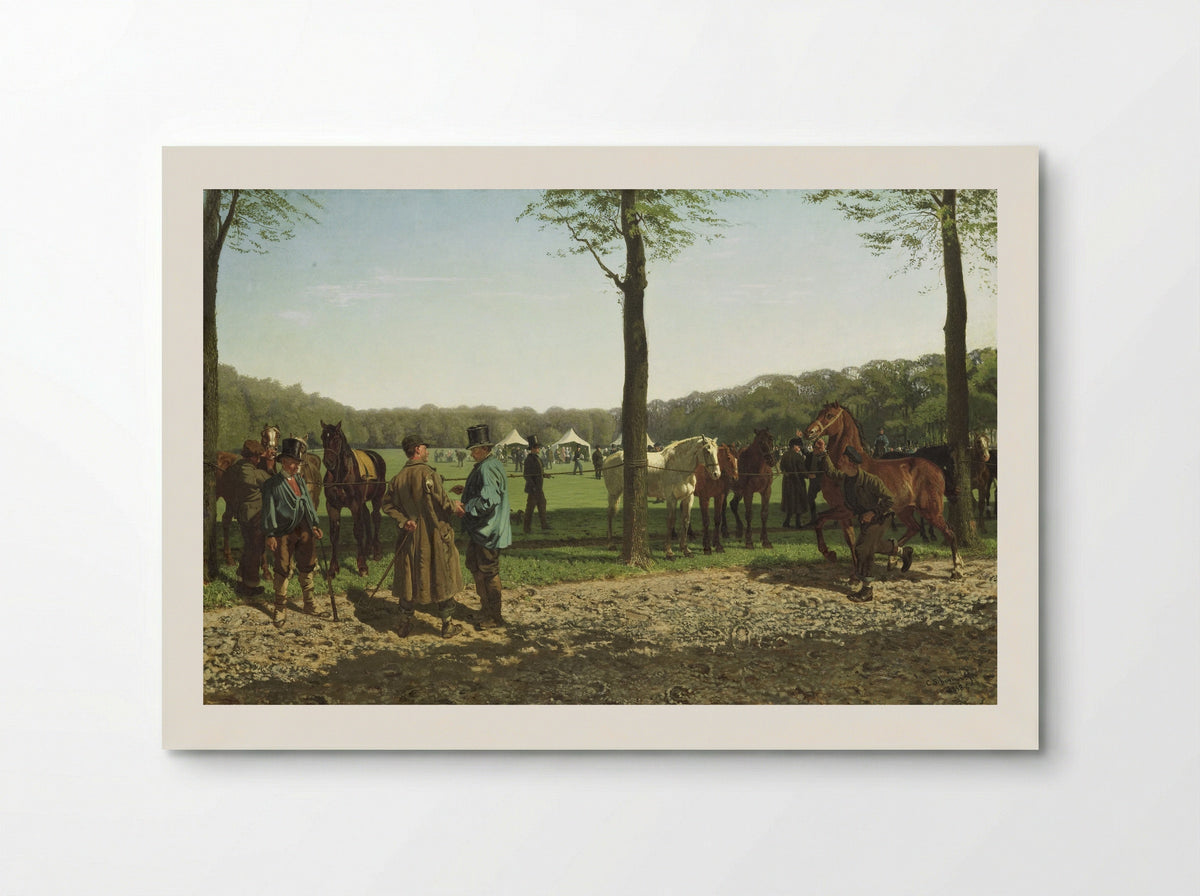 Horse Market on the Maliebaan in The Hague - Cornelis Albertus Johannes Schermer - Poster