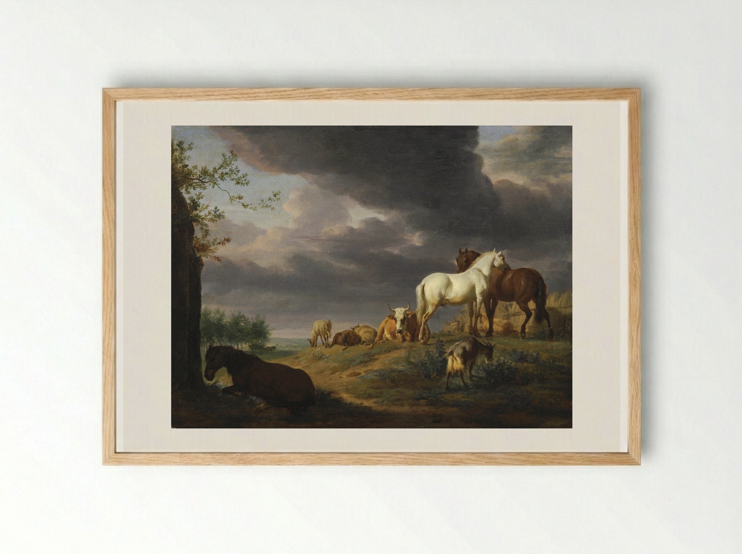 Horse - Adriaen van de Velde - Framed Print Wood