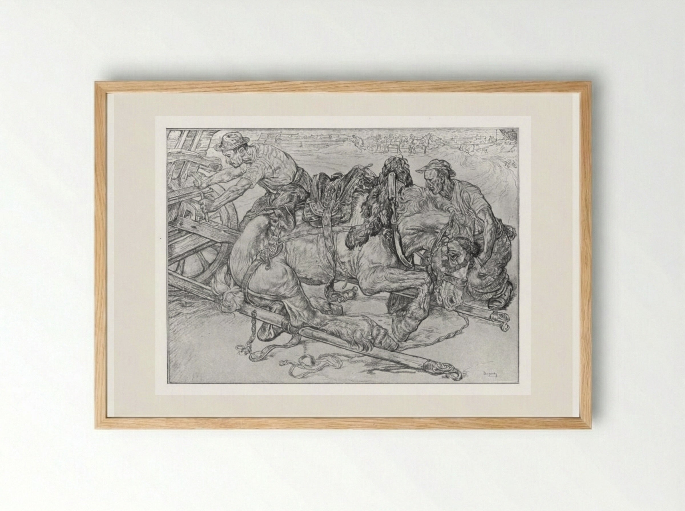 Horse - Pieter Dupont - Framed Print Wood
