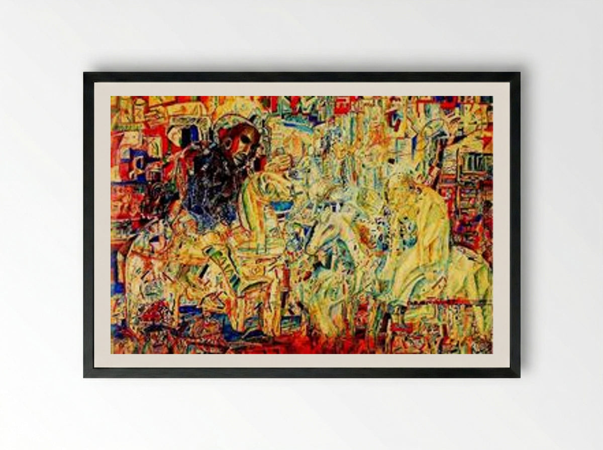 Horsemen - Pavel Filonov - Framed Print Black