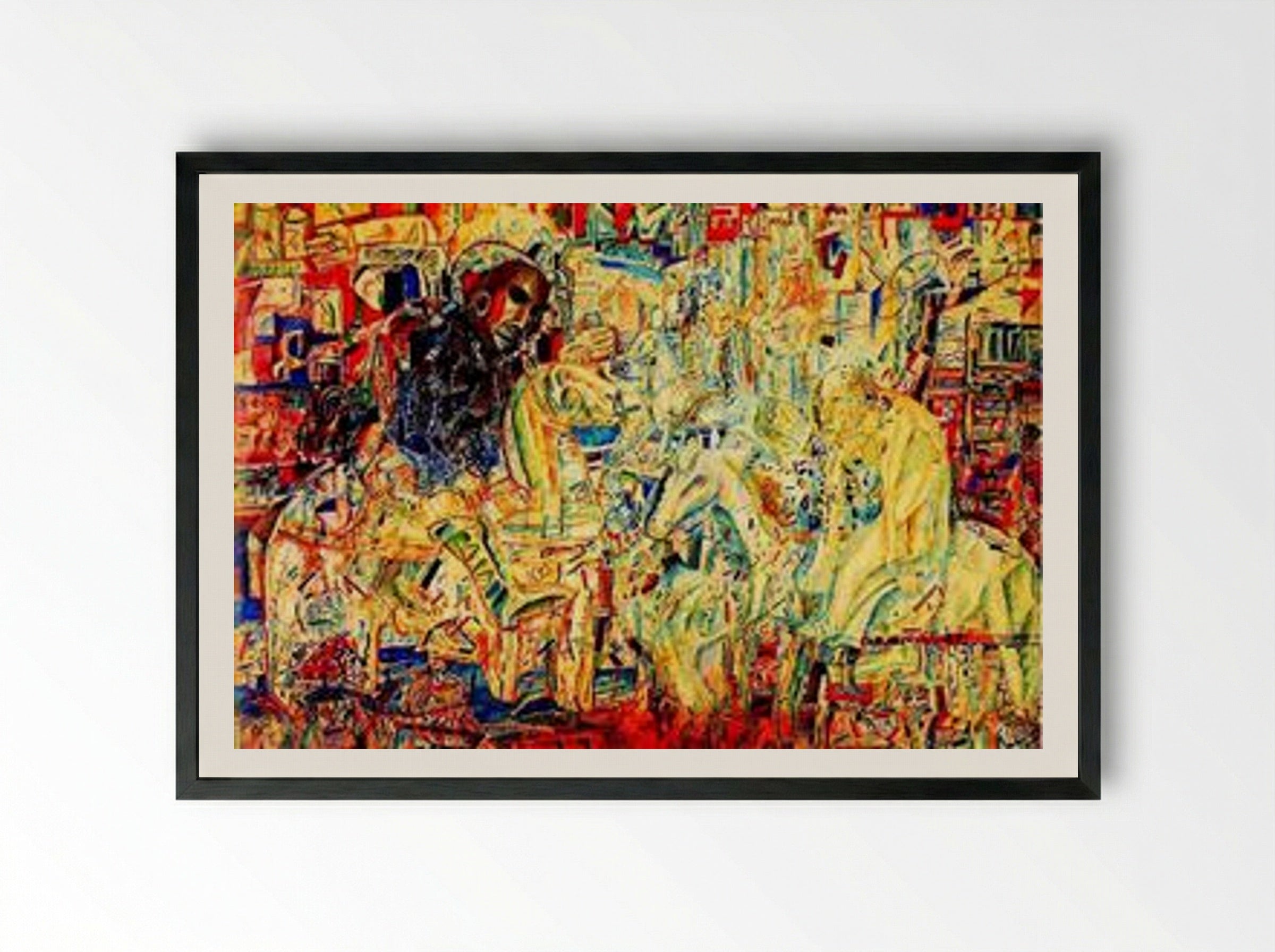 Horsemen - Pavel Filonov - Framed Print Black