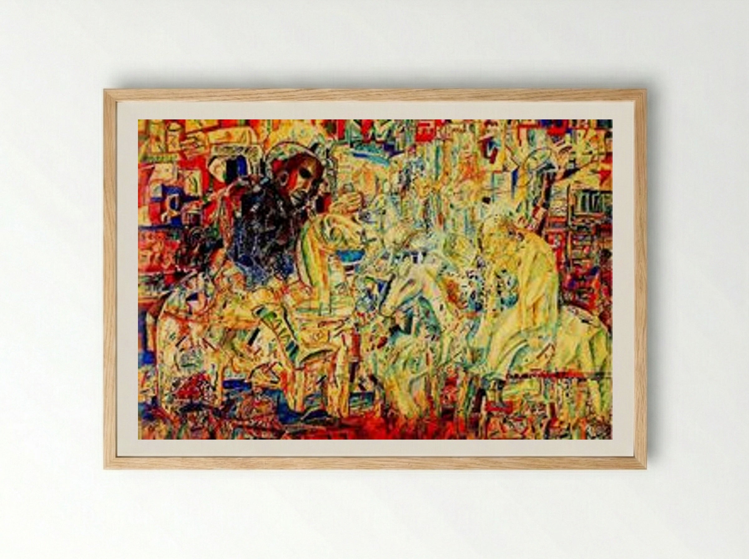 Horsemen - Pavel Filonov - Framed Print Wood