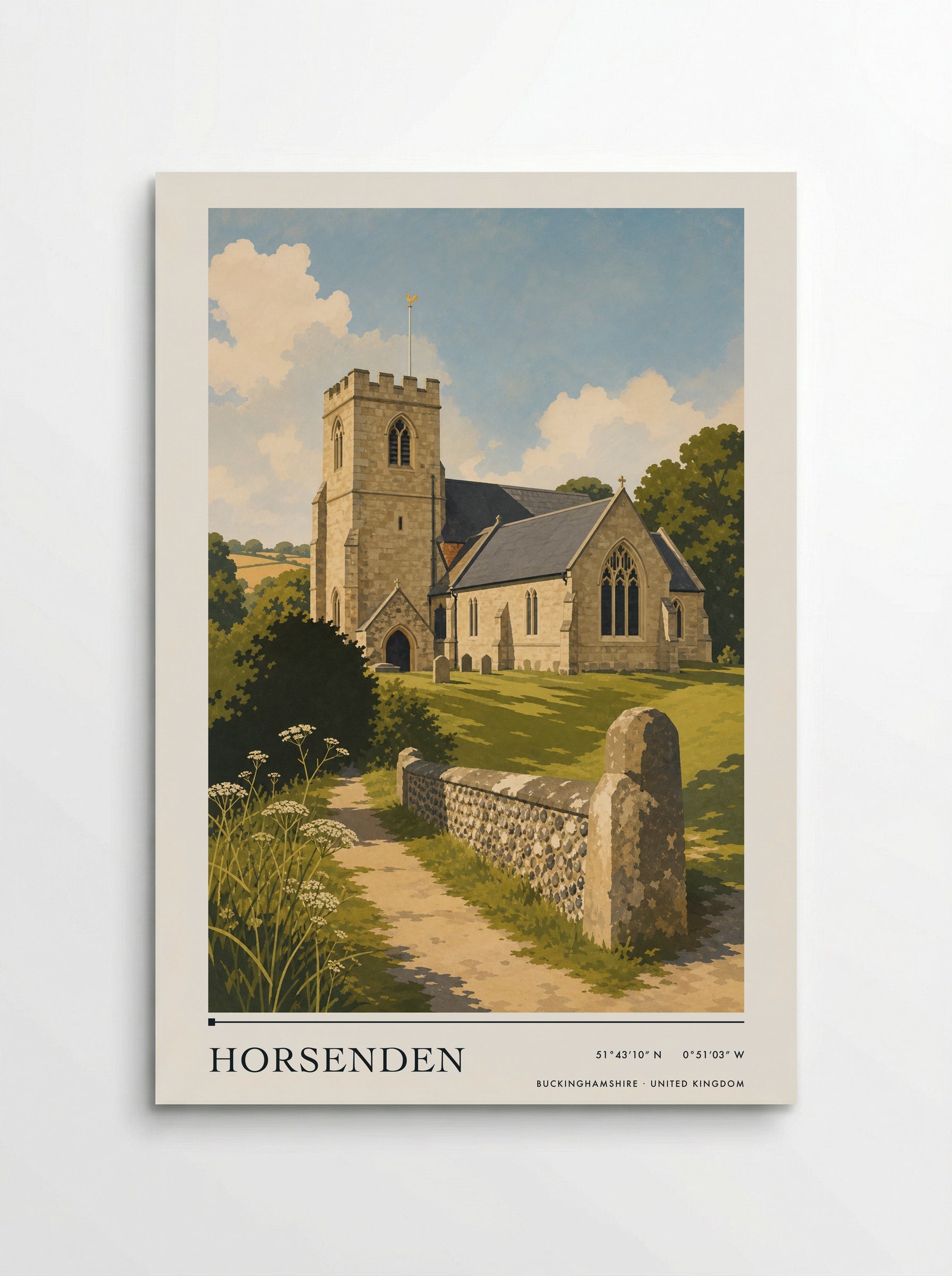 Horsenden Buckinghamshire United Kingdom Travel Poster - Poster