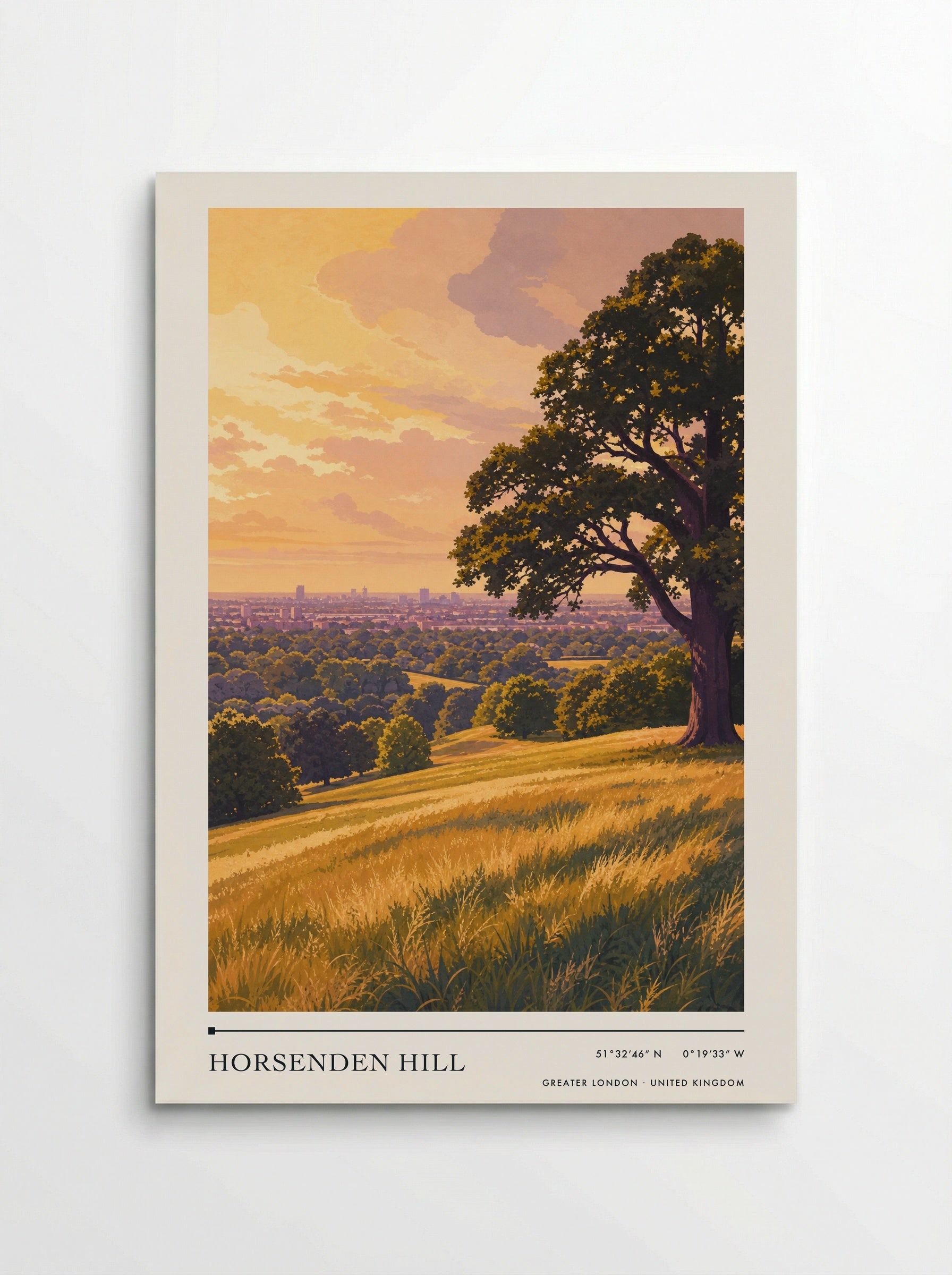 Horsenden Hill Greater London United Kingdom Travel Poster - Poster