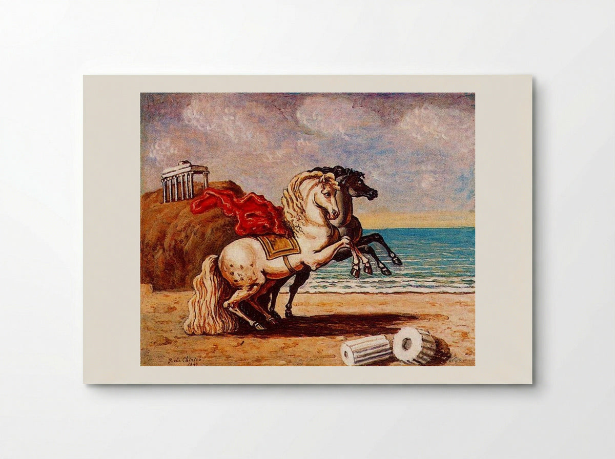 Horses and Temple - Giorgio de Chirico - Poster