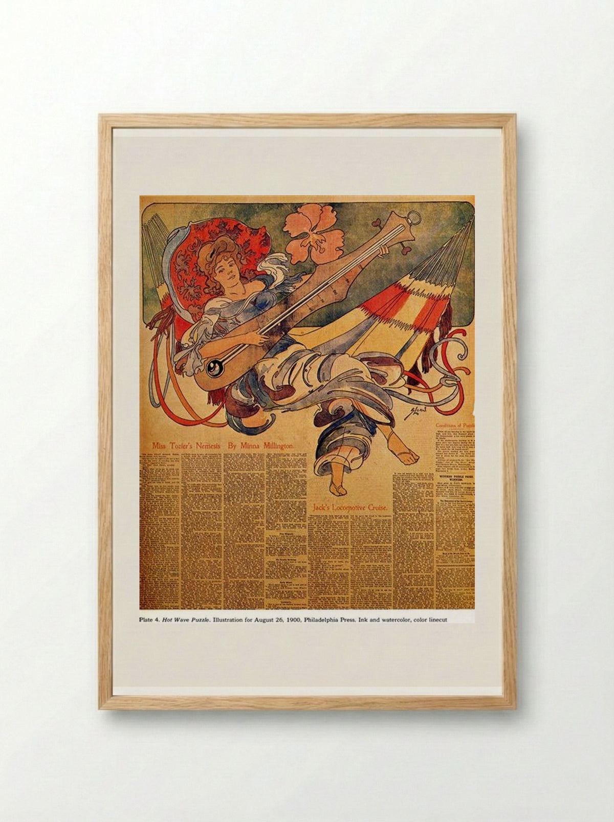 Hot Wave Puzzle - John French Sloan - Framed Print Wood