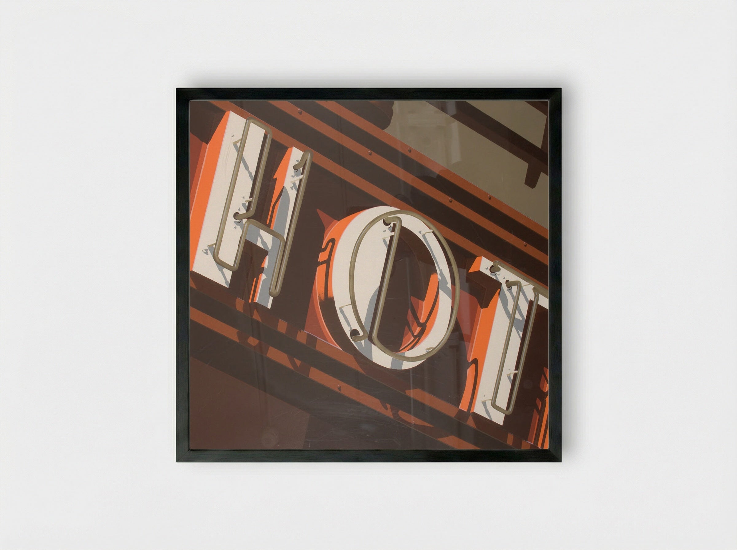 Hot - Robert Cottingham - Framed Print Black