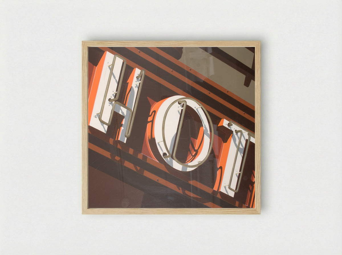 Hot - Robert Cottingham - Framed Print Wood