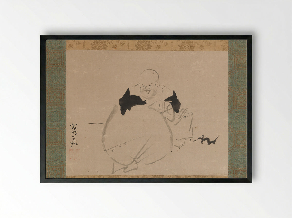 Hotei - Ogata Kōrin - Framed Print Black