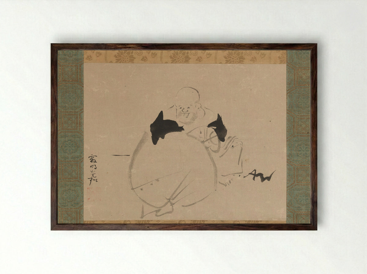 Hotei - Ogata Kōrin - Framed Print Dark Wood