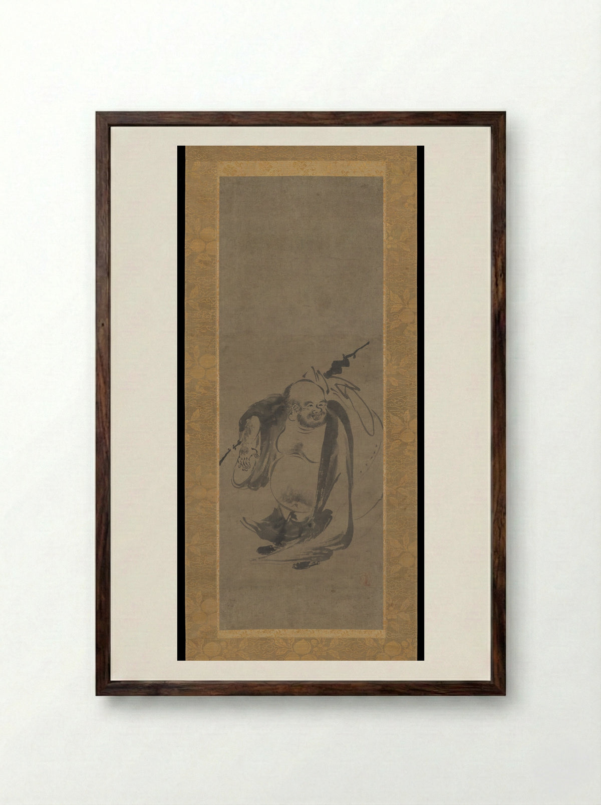 Hotei - Kenkō Shōkei - Framed Print Dark Wood