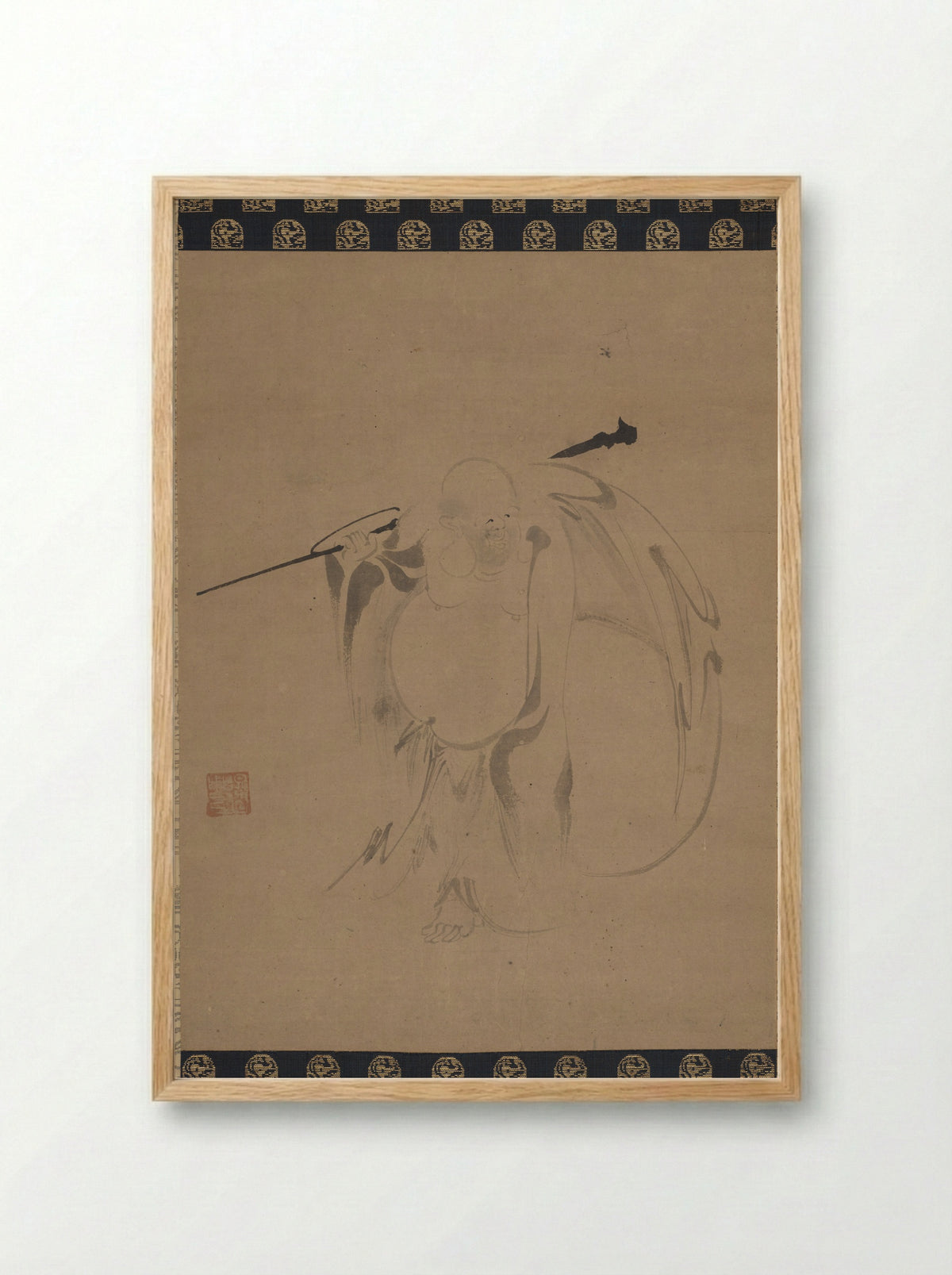 Hotei - Tokuchū - Framed Print Wood