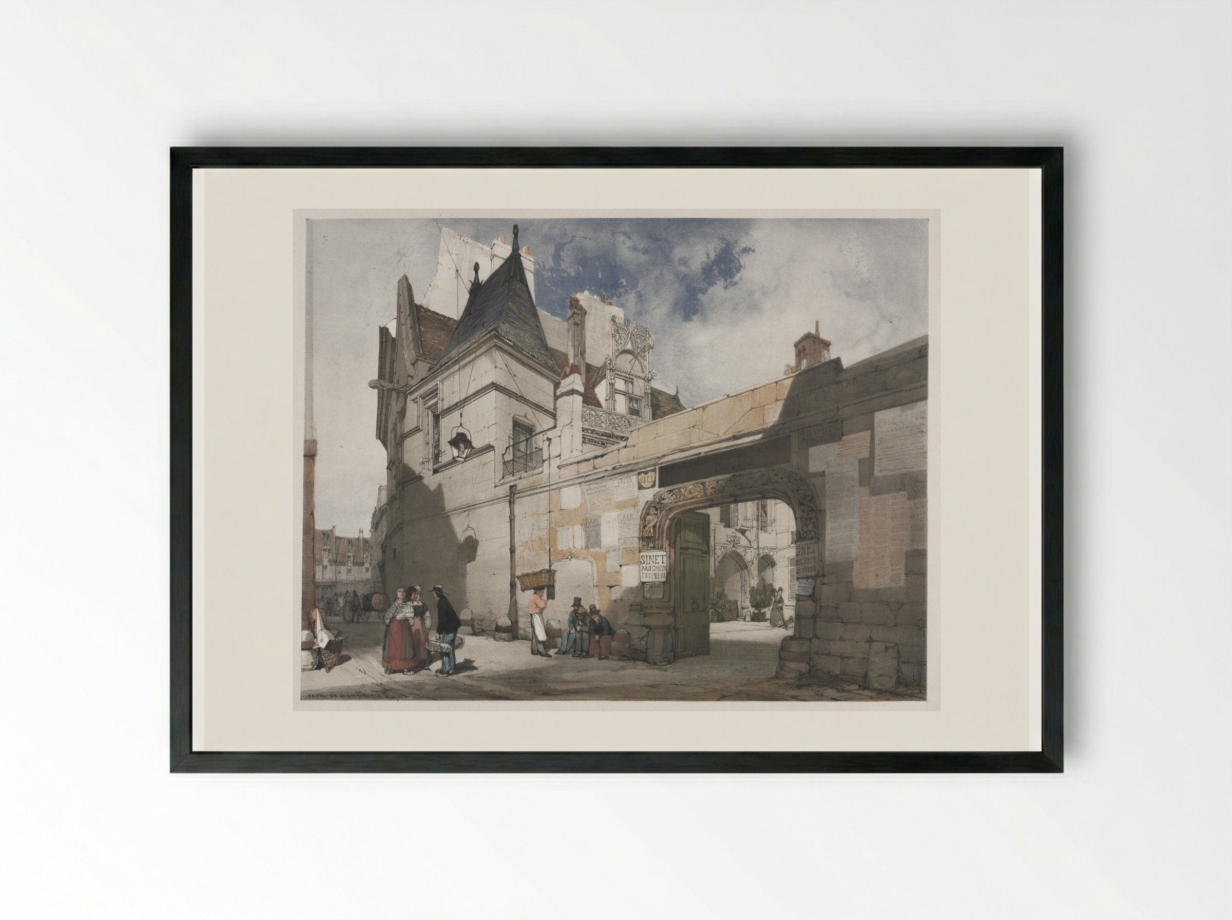 Hotel Cluny, Paris - Thomas Shotter Boys - Framed Print Black