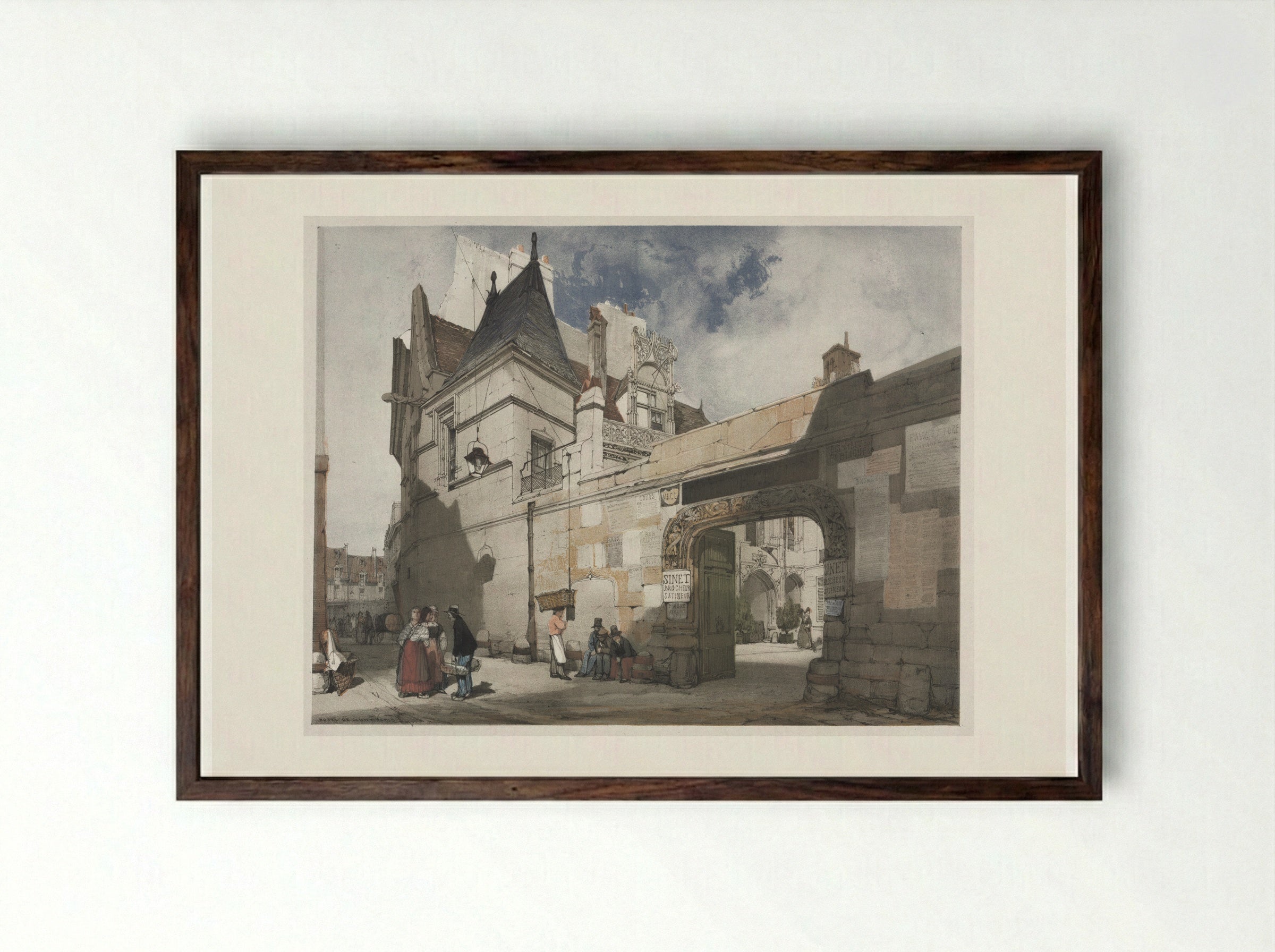 Hotel Cluny, Paris - Thomas Shotter Boys - Framed Print Dark Wood