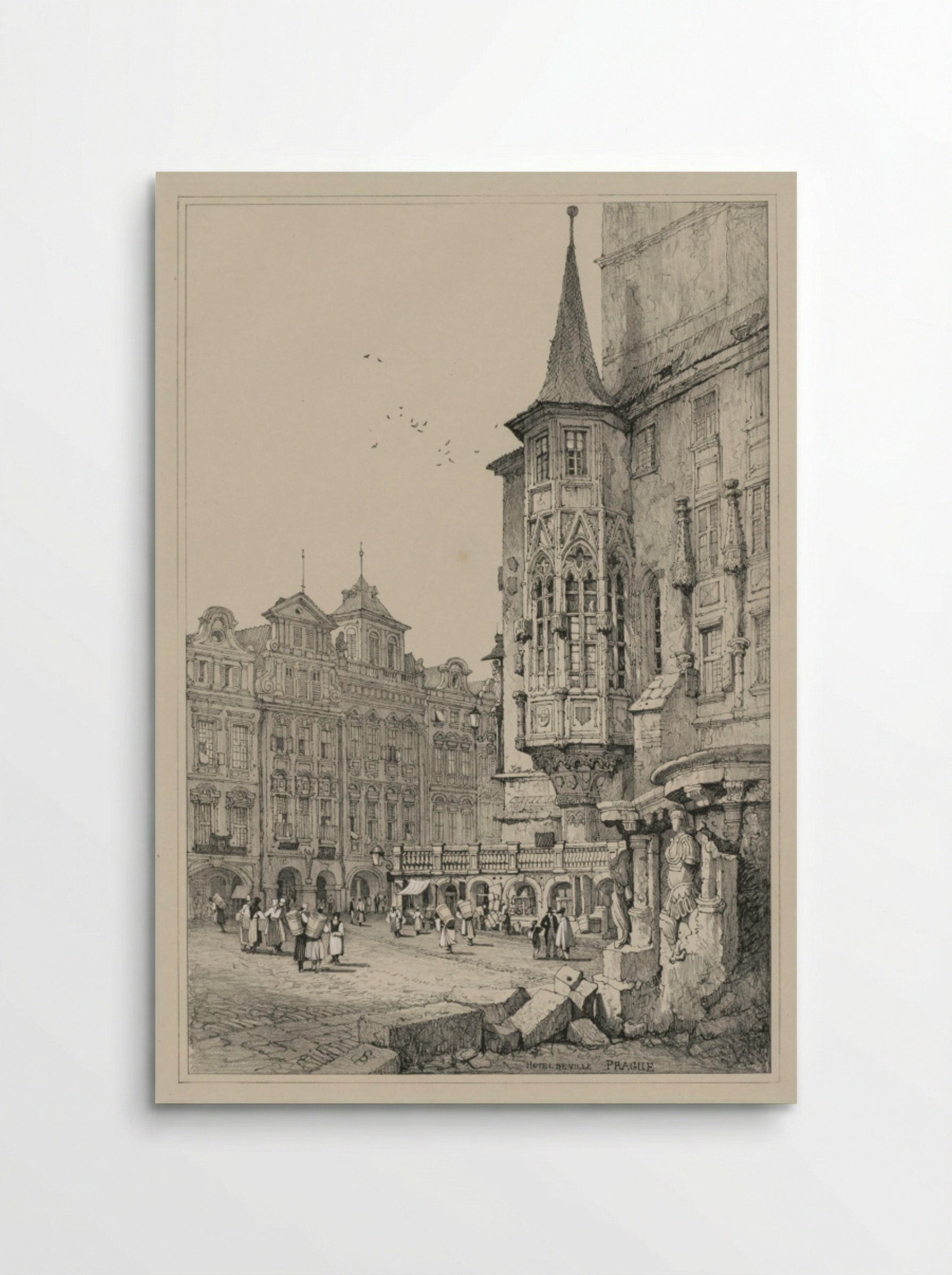 Hotel de Ville, Prague - Samuel Prout - Poster