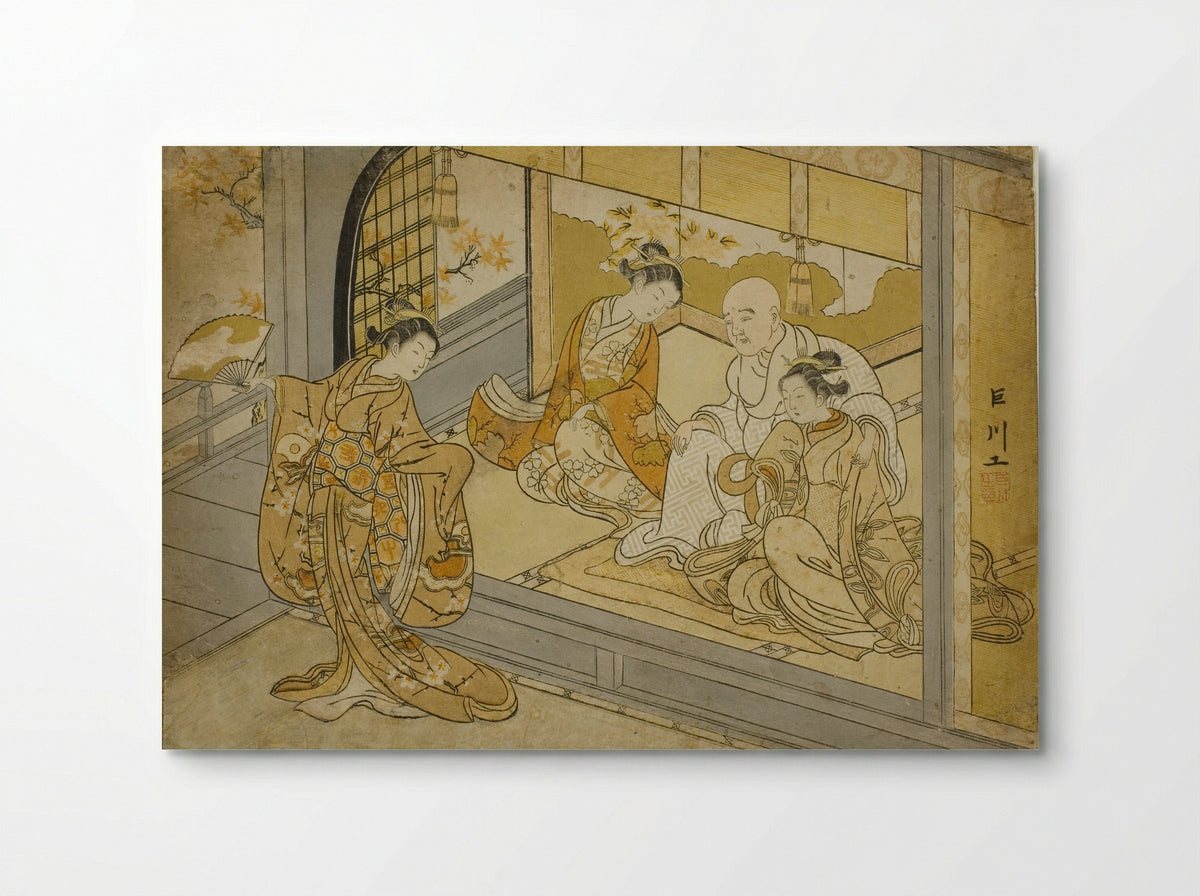 Hotoke Gozen Dancing before Taira no Kiyomori - Suzuki Harunobu - Poster
