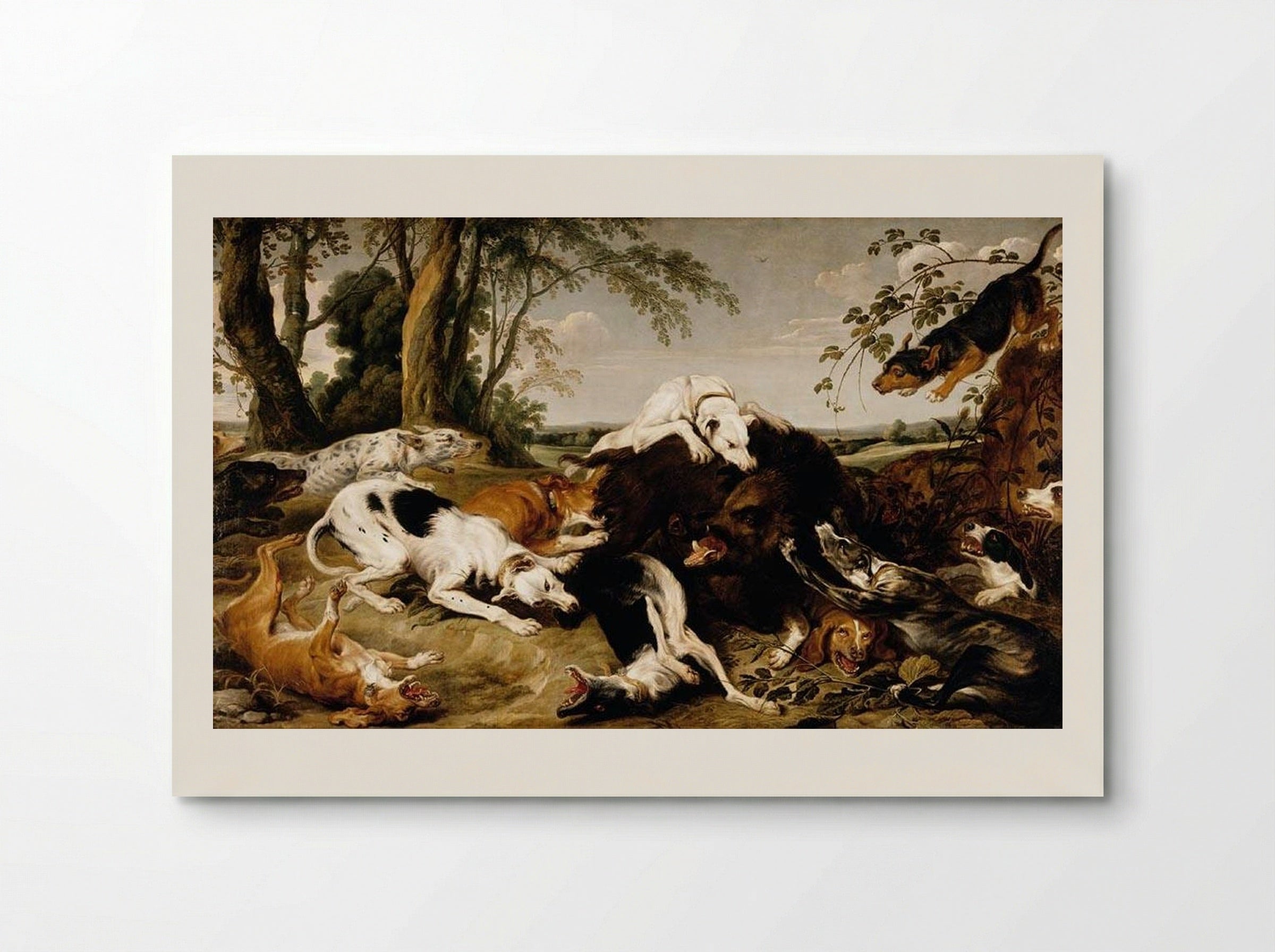 Hounds Bringing down a Boar - Frans Snyders - Poster