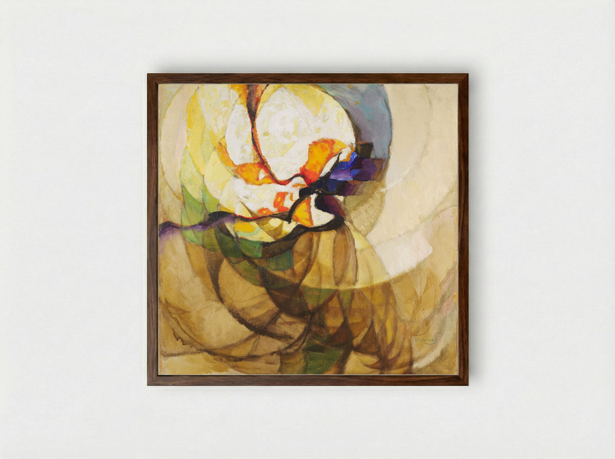 Hour (The Clock) - František Kupka - Framed Print Dark Wood