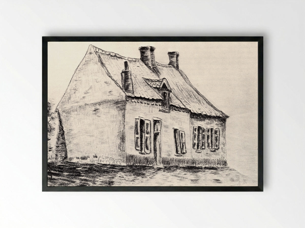 House at Magros - Vincent van Gogh - Framed Print Black