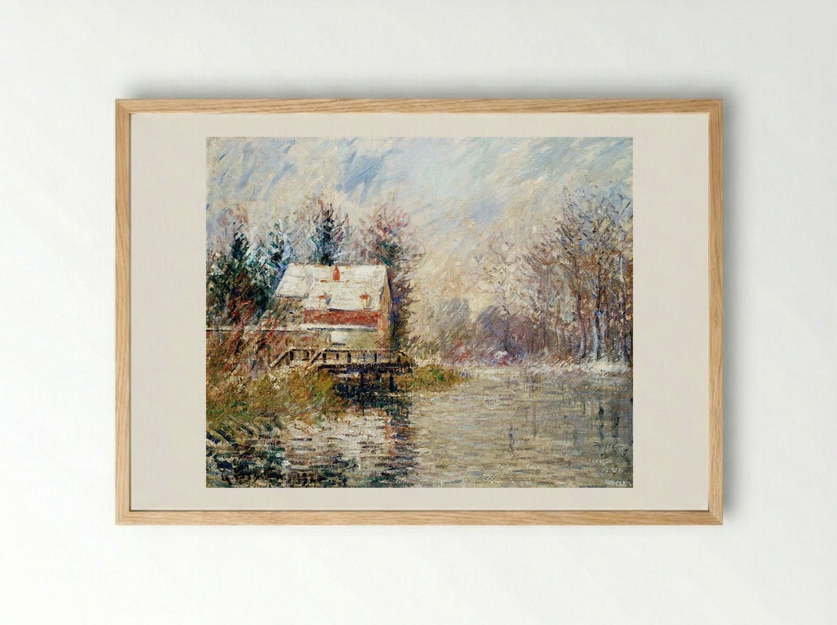 House by the Water - Gustave Loiseau - Framed Print Wood