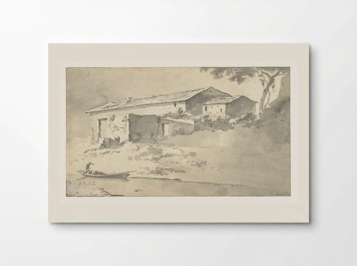 House in a Southern Landscape - Adam Pijnacker - Poster