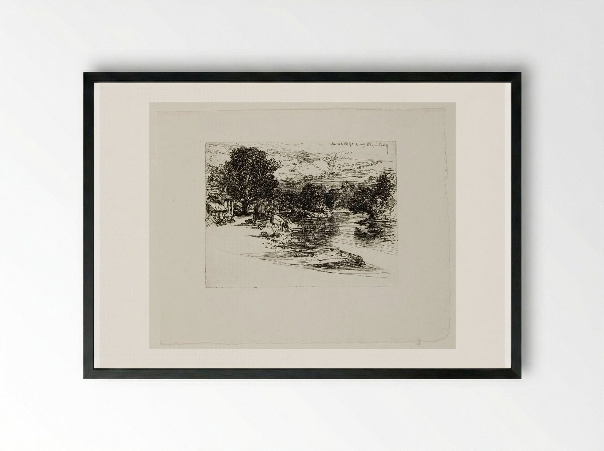 House of Benjamin Davis, Smith - Francis Seymour Haden - Framed Print Black