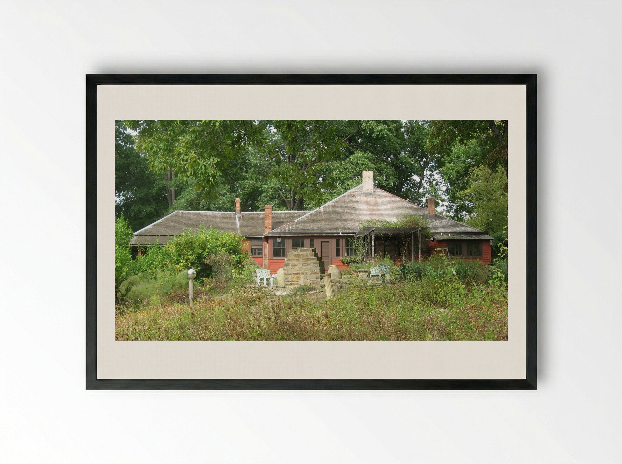 House of the Singing Winds - T. C. Steele - Framed Print Black