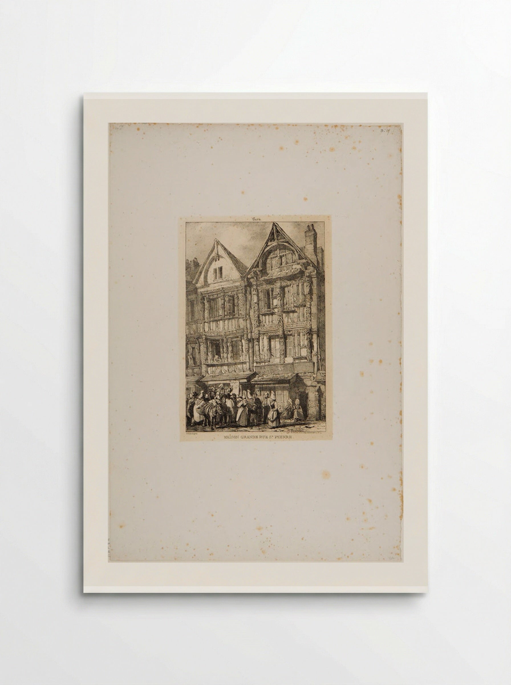 House on the Great Rue Saint Pierre in Caen - Richard Parkes Bonington - Poster