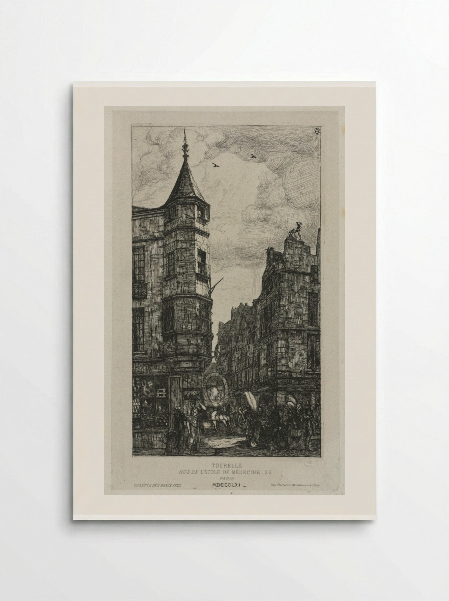 House with a Turret, No. 22, rue de L'Ecole de Médecine, Paris - Charles Meryon - Poster